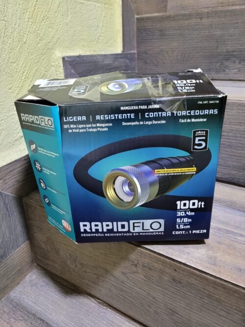 MANGUERA PARA JARDÍN DE 30.48M 1 PIEZA RAPID FLO