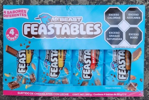 BARRAS DE CHOCOLATE 3/60 G MR BEAST