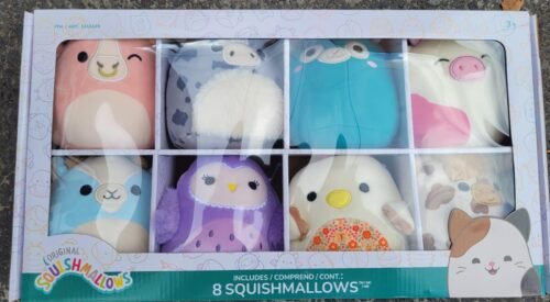 PAQUETE DE 8 PELUCHES 12CM SQUISHMALLOWS