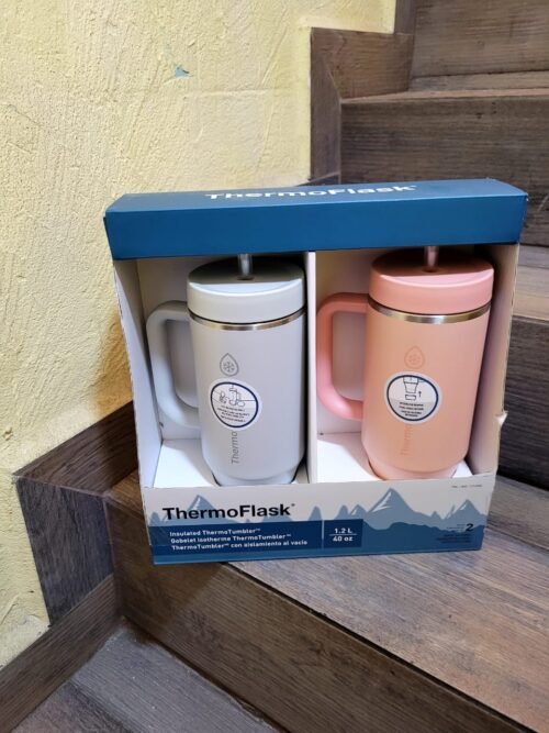 THERMOTUMBLER 1.2L CON POPOTES, 2 PIEZAS THERMOFLASK