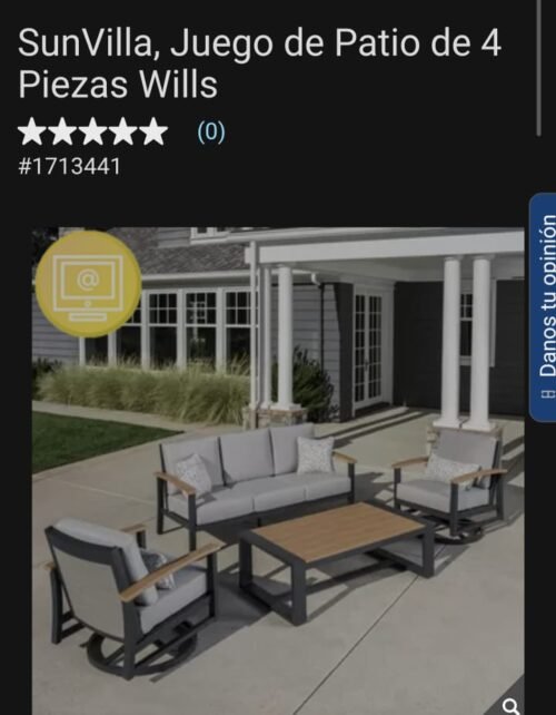 WILLS JUEGO DE ASIENTOS PROFUNDOS 4PZ SUNVILLA