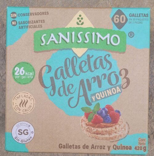 GALLETAS DE ARROZ Y QUINOA 28/14 G SANISSIMO