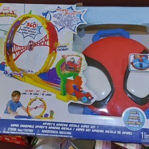 PISTA SUPER LOOP 360°Y ESTUCHE DE TRANSPORTE SPIDEY & FRIENDS