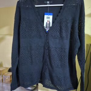 SUETER ESTILO CARDIGAN PARA DAMA FRYE NEGRO TALLA L