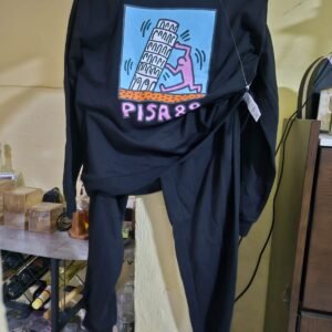 CONJUNTO DE SUDADERA Y PANTALON PARA DAMA KEITH HARING TALLA CH (NEGRO)
