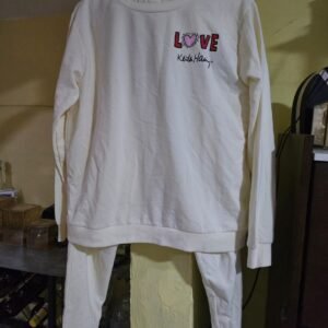 CONJUNTO DE SUDADERA Y PANTALON PARA DAMA KEITH HARING TALLA XL (BLANCO)