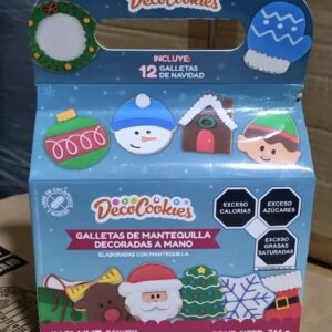 GALLETAS DE NAVIDAD DECORADAS 12 PZAS DECOCOOKIES