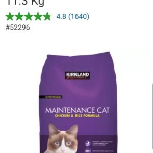 ALIMENTO PARA GATO POLLO/ARROZ 11.3 KG KIRKLAND SIGNATURE