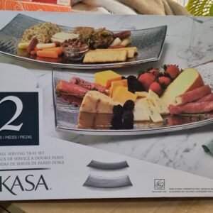 CONJUNTO DE BANDEJAS PARA SERVIR DE PARED DOBLE    MIKASA   2 PZ